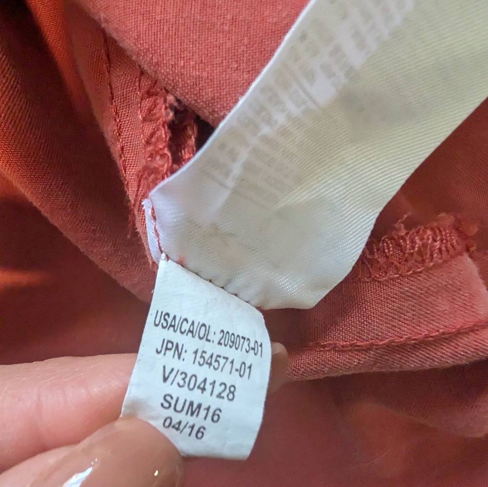 Banana Republic Rust Red Button Up Shirtdress Sz 0 Eco Nature Gorpcore image 8